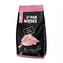 Sausas kačių ėdalas Pan Miesko Vištiena su Triušiu XS 1,6 kg — Maži kąsneliai, jaunikliams, 39% baltymų