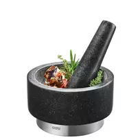 Grūstuvas GEFU 35300 juodas granitas nerūdijantis plienas 14 cm