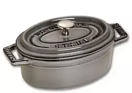 Vienos rankenos keptuvė Staub Minis 40500-116-0 Pilka ketaus 800 g