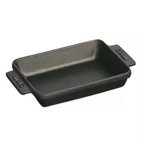 Mini stačiakampė kepimo forma Staub 250 ml, juoda
