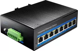 Cudy 8 prievadų pramoninis PoE jungiklis, nevaldomas, Gigabit Ethernet (10/100/1000), Power over Ethernet (PoE), juodas