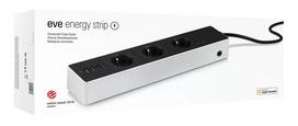 Išmanusis ilgintuvas Eve Energy Strip juodas baltas 3 kištukiniai lizdai 120–230 V 1,9 m