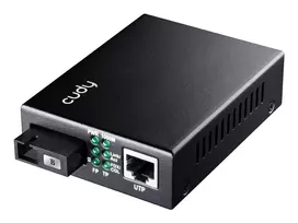 Tinklo medijos keitiklis Cudy MC100GSB-40B — 1x RJ-45 Gigabit, 1x SC vienmodis šviesolaidis, 1000Mbit/s, 40 km, juodas