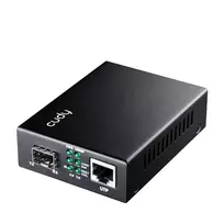 Tinklo medijos keitiklis Cudy MC220 — Gigabitinis (1000Mbps) vienmodis SFP 1310 nm, 1x RJ-45, 1x SFP, juodas