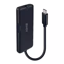 Lindy DST-Mini USB-C nešiojamojo kompiuterio mini dokovimo stotelė su 4K palaikymu ir 100W įkrovimo perdavimu