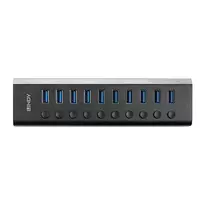 Lindy 10 portų USB 3.0 šakotuvas su įjungimo/išjungimo mygtukais