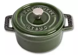 Staub 40509-804 mini cocotte 10 cm baziliko žalios spalvos ketaus puodas