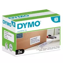 DYMO Authentic LabelWriter didelės talpos siuntų etiketės | (59 mm x 102 mm) | 2 rulonai po 575 lengvai nuimamų etikečių (1 150 siuntimo etikečių) | Lipnios | Skirtos LabelWriter 4XL/5XL etikečių spausdintuvams