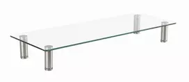 GEMBIRD MS-TABLE-GM-01 stiklinis monitoriaus stovas, juodas, 580×210×90 mm, iki 20 kg