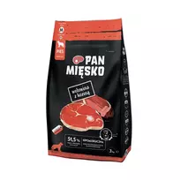 Sausas šunų maistas Pan Miesko Jautiena su Ožka suaugusiems šunims, 3 kg — 30% baltymų, 20% riebalų, be glitimo