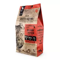 Sausas šunų maistas wiejskazagroda Jautiena su Kalakutiena 2 kg – be grūdų, baltymų 31%, riebalų 20%