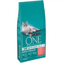 Sausas kačių ėdalas Purina Nestlé PURINA One 12430964, suaugusioms katėms, lašiša, 9,75 kg, baltymai 34%, riebalai 14%