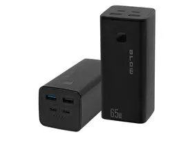 Nešiojamas powerbankas BLOW PB20G 20000mAh PD 65W, USB-C įėjimas/išėjimas, 2x USB-A išėjimai, juodas