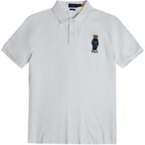 Polo Ralph Lauren SS25 Bear Logo Embroidered Cotton Short Sleeve Polo Shirt Women tops WMPOKNINN820338-100 L