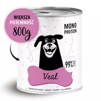Šlapias šunų ėdalas PAKA ZWIERZAKA Pepe Veal 800 g – pilnavertis bekombinuotas suaugusiems šunims