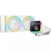 Skysčio aušintuvas procesoriui DeepCool LQ240 White, 240 mm radiatorius, 2x120 mm RGB ventiliatoriai, 41 cm vamzdeliai