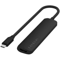 Satechi ST-P4SK USB-C 4-in-1 daugiafunkcis adapteris, juodas