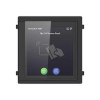 Hikvision DS-KD-TDM jutiklinio ekrano modulis su Mifare kortelių skaitytuvu, 480x480 IPS, skirtas KD8 Series Pro moduliniam durų skydeliui