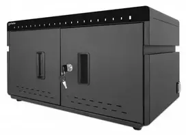 Manhattan 20 vietų stalinis įkrovimo kabinetas iPad iki 11 colių, planšetėms ir išmaniesiems telefonams per USB-C, lizdai 264x22x235mm, įkrovimo laidai neįeina (rekomenduojamas USB-C laidas 354868), užrakinamas, EU/UK maitinimo laidai