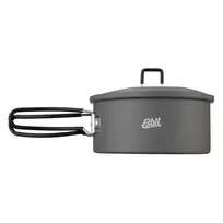Puodas ESBIT PT1100HA kepimo indas stovyklavimui – Aliumininis puodas 1,1 l, Ø14,8 cm, 227 g, juodas