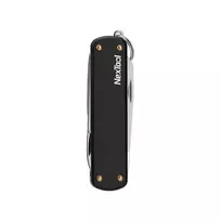 Daugiafunkcis kišeninis įrankis Nextool NE0141 – sulankstomas 4-in-1 darbinis peilis, juodas, sulankstytas 6,4 cm, svoris 28,5 g