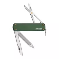 Daugiafunkcis įrankis Nextool NE0143 – sulankstomas kišeninis įrankis su replėmis, peiliu, atsuktuvu, žalias, nerūdijantis plienas, 64,5×152 mm, 29 g