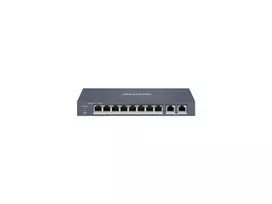 Hikvision DS-3E1310HP-EI 8 prievadų „Fast Ethernet“ išmanusis POE jungiklis