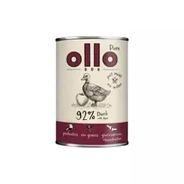 Šlapias šunų ėdalas OLLO Pure Duck with Apple 850 g – pilnavertis suaugusių šunų pašaras be grūdų ir sojos