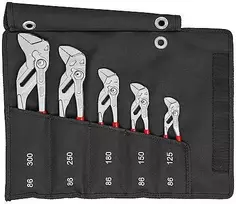 KNIPEX 5 vienetų replių-veržliarakčių rinkinys 125/150/180/250/300 mm