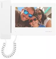 Vaizdo domofono monitorius Hikvision DS-KH7300EY-WTHE2/White, 2-Wire HD, 7" lietimui jautrus ekranas 1024x600, garsiakalbio režimas, microSD, baltas