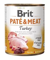BRIT Paté & Meat with Turkey – šlapias šunų maistas su kalakutiena – 800 g