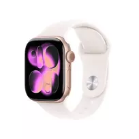 APPLE Watch Series 11 GPS + Cellular 42 mm rožinio aukso aliuminio korpusas su šviesiai rožiniu sportiniu dirželiu M/L