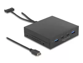 DeLOCK 3,5 colio USB 3.2 Gen 2 priekinis skydelis 2 x USB Type-C 2 x USB Type-A