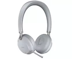Ausinės Yealink BH72 belaidės ir laidinės, ant galvos, skambučiams/muzikai, USB-A, Bluetooth, įkrovimo stovelis, šviesiai pilka