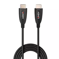 Lindy 10 m Fibro-optinis hibridinis HDMI 8K60 laidas, 10 m, HDMI A tipo (standartinis), HDMI A tipo (standartinis), 48Gbit/s, juodas