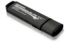 “Kanguru Defender Elite300” 128GB USB atmintukas, USB Type-A 3.2 Gen 1, juodas/pilkas