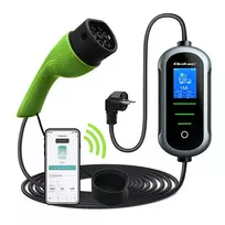 Elektrinės transporto priemonės įkroviklis QOLTEC EV car charger w/ adjust. Type2 2in1 3.5kW – kompaktiškas AC įkroviklis, 2 tipo kištukas, 3,5 kW