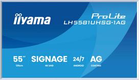 Monitorius iiyama LH5581UHSG-1AG 54,6 col. interaktyvus plokščiasis skydelis 4K Ultra HD 3840 x 2160