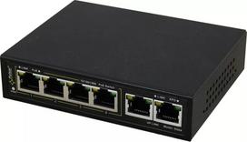 PULSAR Gigabit PoE Switch SG-64 — 4 PoE prievadai, 2 uplink prievadai