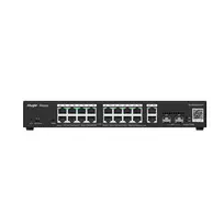Valdomas L2 Gigabit PoE jungiklis Ruijie RG-ES220GS-P — 18× Gigabit (10/100/1000), IEEE 802.3af/at, 40Gbit/s, juodas