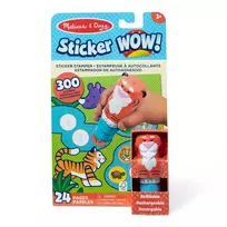 Melissa & Doug Sticker WOW! 24 puslapių užduočių bloknotas su lipdukų štampeliu, 300 lipdukų, meno ir rankdarbių fidget žaislas, kolekcionuojamas personažas – Tigras – FSC sertifikuotas