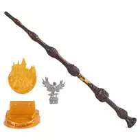 Spin Master Wizarding World Harry Potter autentiška Albuso Dumbldoro burtų lazdelė su Hogvartso stovu, vaidmenų žaidimams, plastikinė, nuo 14 metų