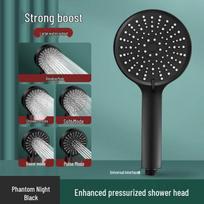 Supercharged No-Drill Anti-Clog Shower Head Set with Large Outlet