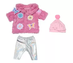 BABY born Pink Coat Set 43cm Sulankstomas – lėlės drabužėlių komplektas