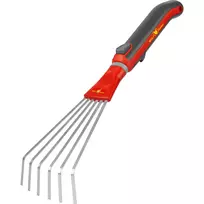 Sodo grėblys Sourcing LD-M/ZM 015 — plieniniai dantys, raudonas, vidutinis