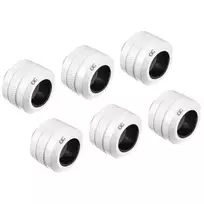 Alphacool 17484 jungtis, žalvarinė, balta, 23 mm aukščio, 26 mm skersmens, 6 vienetų pakuotė