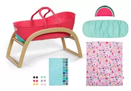 Lovutė lėlėms Zapf Creation BABY born 3-in-1 Pinplay – lėlių baldai, paverčiama lopšys/lovutė/nešynė