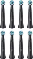 Oral-B iO Ultimate Clean keičiamieji šepetėlių antgaliai – 8 vnt., juodi, aukščiausios kokybės apnašų šalinimui