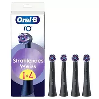 Oral-B iO Radiant White keičiamieji šepetėlių antgaliai, 4 vnt., juodi