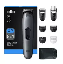 Braun AIO3540 plaukų kirpimo mašinėlė Juoda, Pilka 14 nustatymų, NiMH